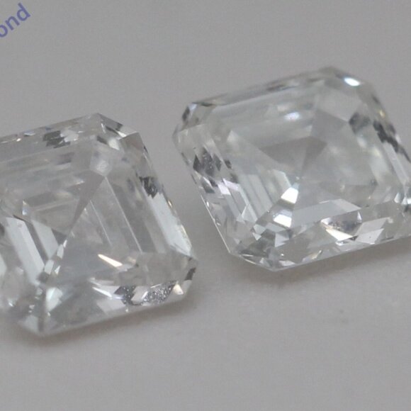 Asscher Natural Diamond Studs 14K Yellow Gold (0.98 Ct G Vs1) C54200051 - Picture 5 of 6